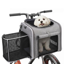 3-in-1 Expandable Pet Bike Carrier & Backpack – Grey