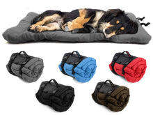 Roll-Up Travel Dog Bed – Grey 35 × 24in