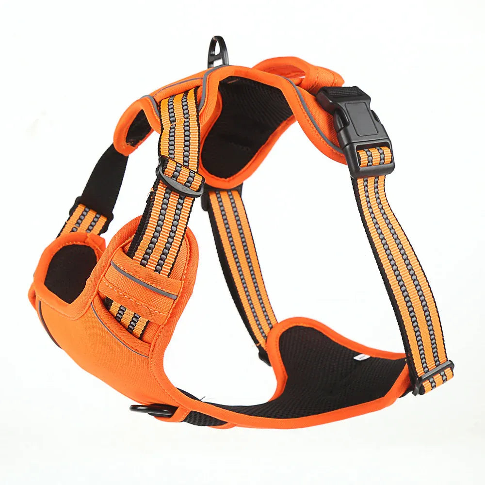 Reflective No-Pull Dog Harness – Black, Extra Large (with 1.5m Lead)