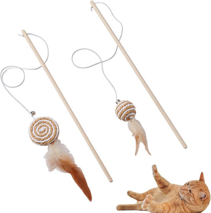 Interactive Cat Fishing Rod Toy Set – 2 Pack