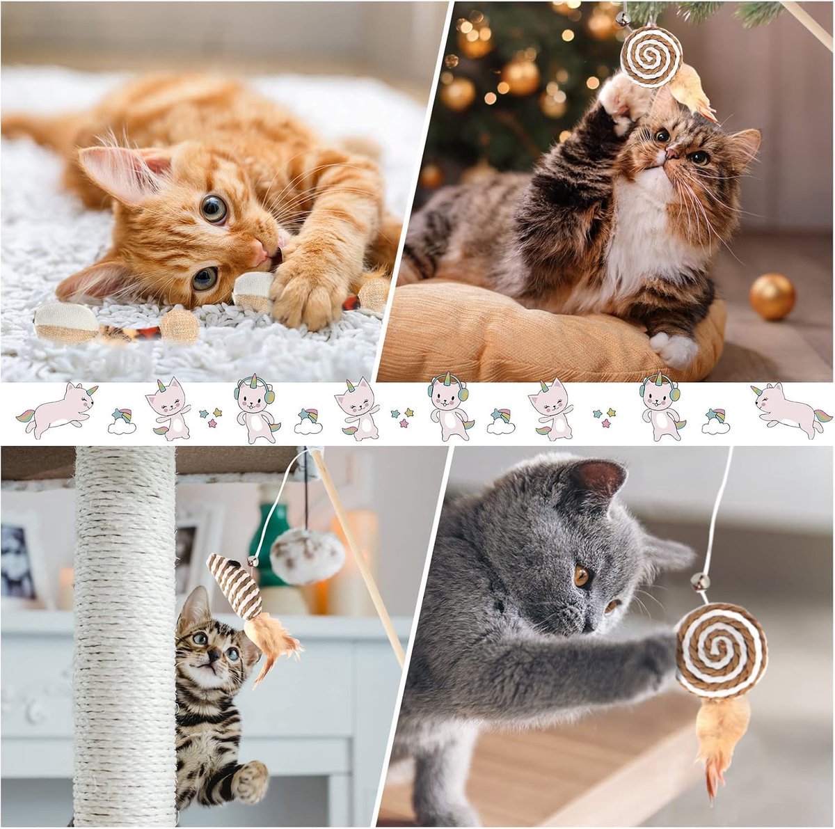 Interactive Cat Fishing Rod Toy Set – 2 Pack