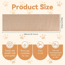 Self-Adhesive Cat Scratching Mat – 40x200cm, Cuttable Sisal Roll