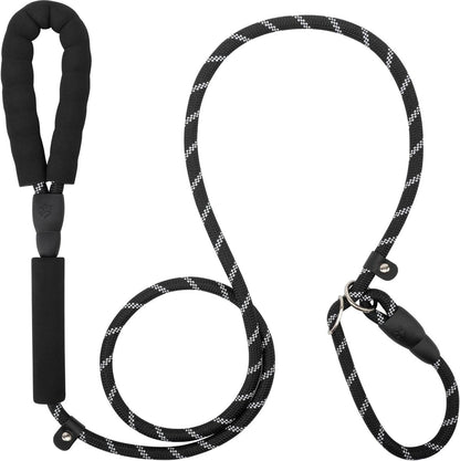1.8m Dog Training Leash with Reflective Thread & Dual Handles