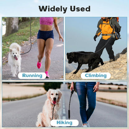 1.8m Dog Training Leash with Reflective Thread & Dual Handles