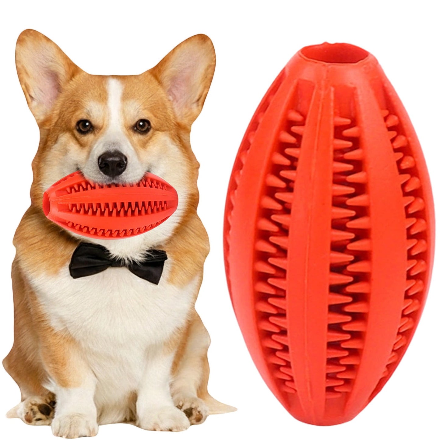 LGCASL Dog Puzzle Toy Ball – Slow Feeder & IQ Training, Yellow/Red