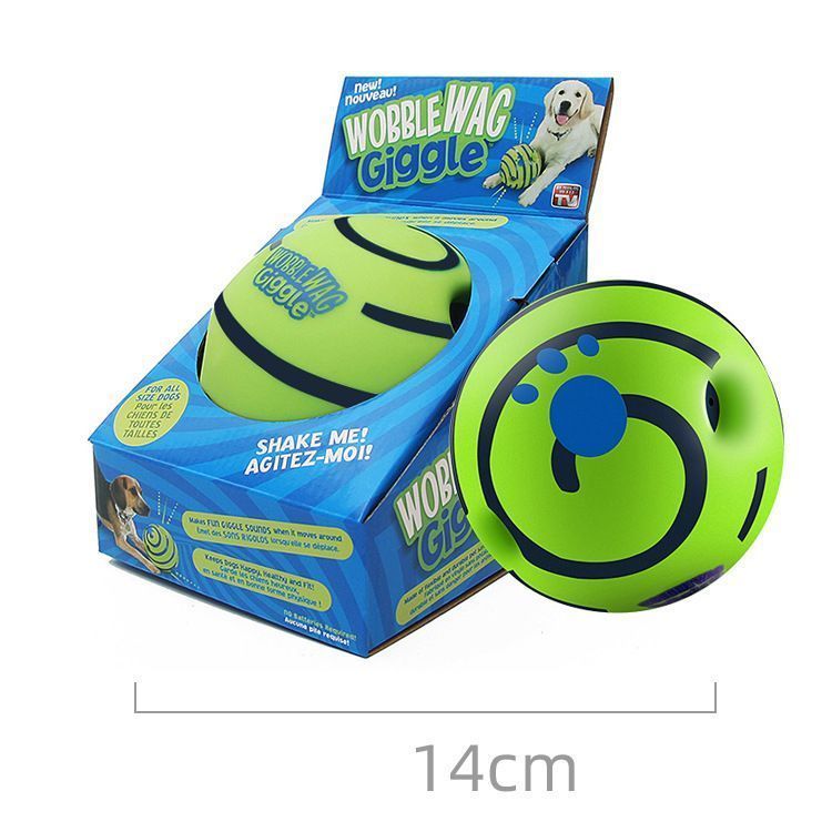 Dog Squeaky Ball – 14cm PVC Chew Toy for Large Dogs