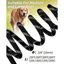 Long Dog Training Lead – Orange Nylon P-Lead for Medium & Large Dogs