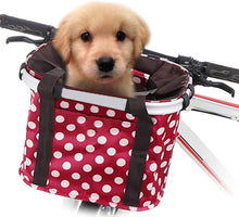 Foldable Dog Bike Basket with Quick-Release Mount