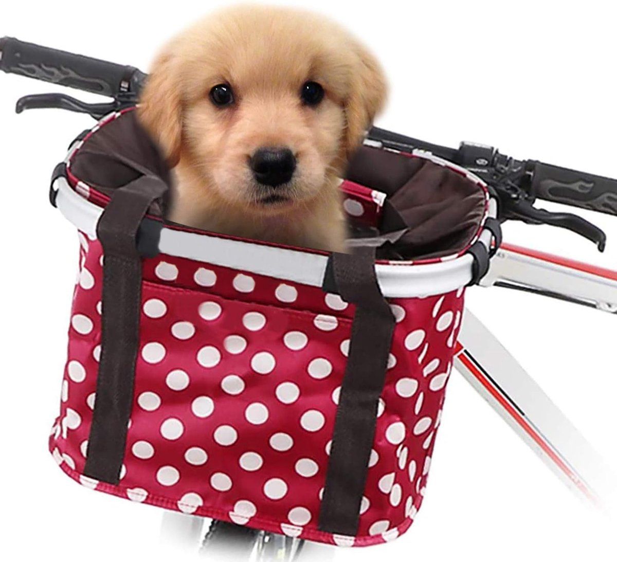 Foldable Dog Bike Basket with Quick-Release Mount