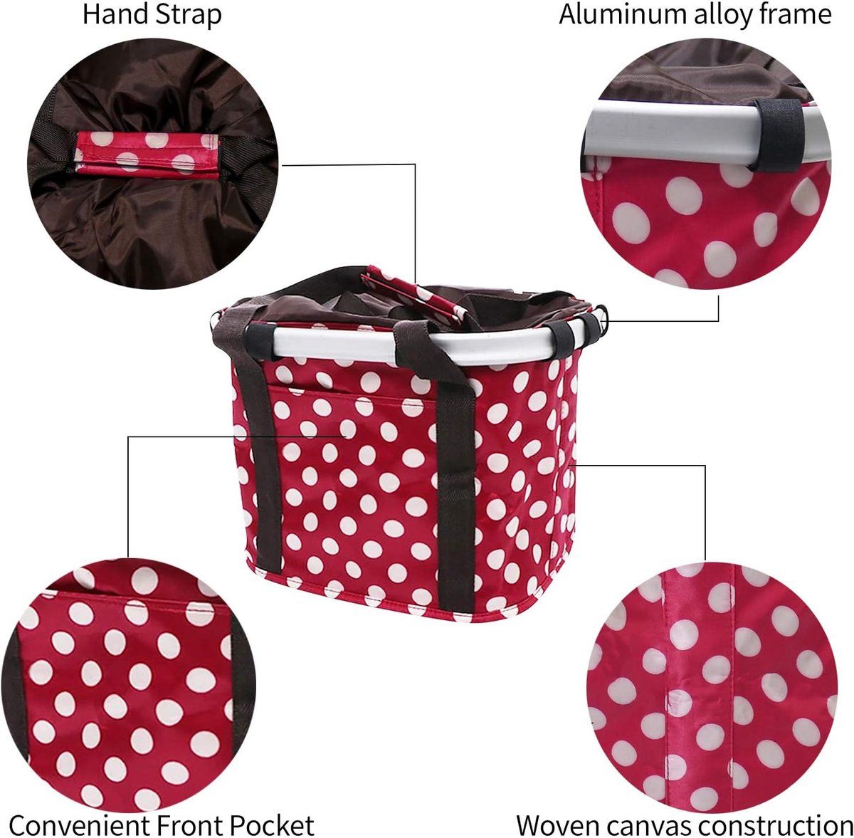 Foldable Dog Bike Basket with Quick-Release Mount