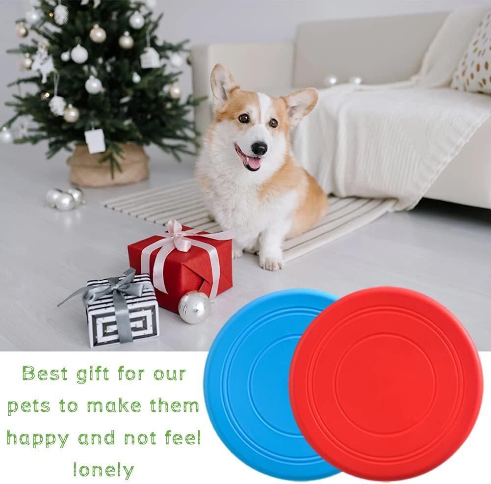 6-Pack Soft Silicone Dog Flying Discs – 17.8cm, Floats on Water