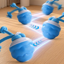 3-Mode Interactive Auto Rolling Ball Dog Toy – Squeaky, Blue
