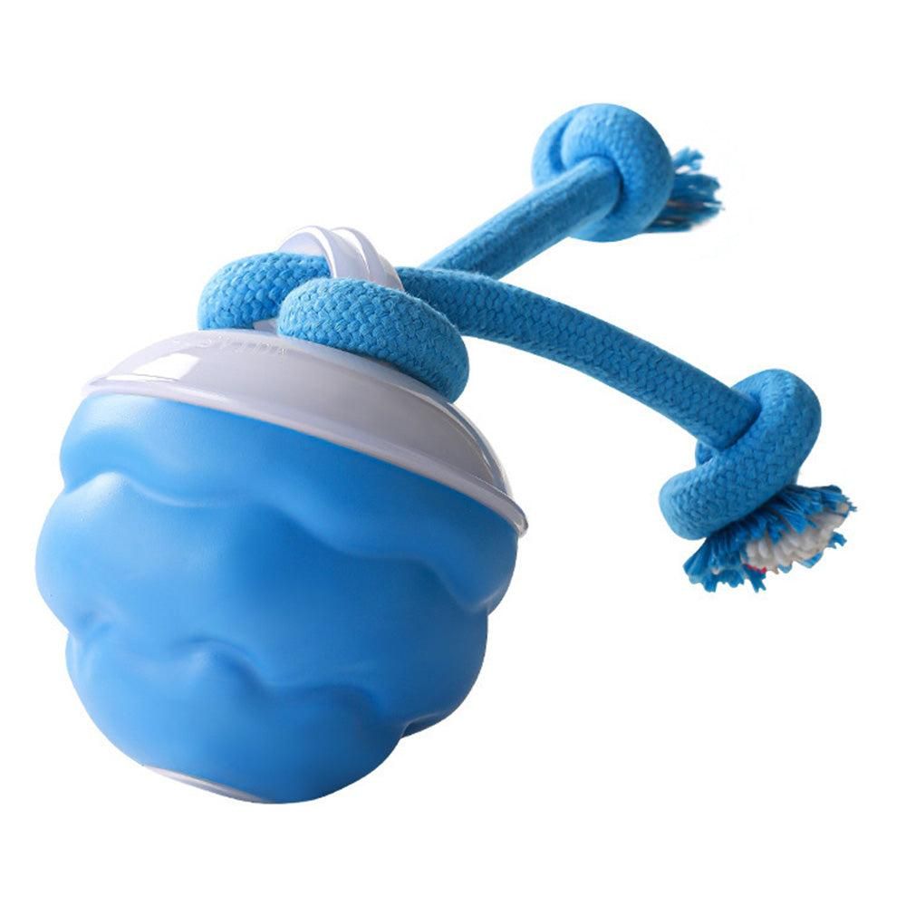 3-Mode Interactive Auto Rolling Ball Dog Toy – Squeaky, Blue