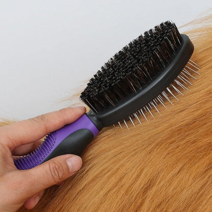 Pet Grooming Brush Set 2-Pack – Double-Sided Brush & Shampoo Brush for Dogs, Cats & Horses