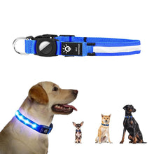 Blue LED Dog Collar – USB Rechargeable Light-Up Safety Collar – Small