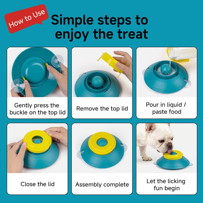 Slow Feeder Lick Bowl for Cats & Dogs – Green