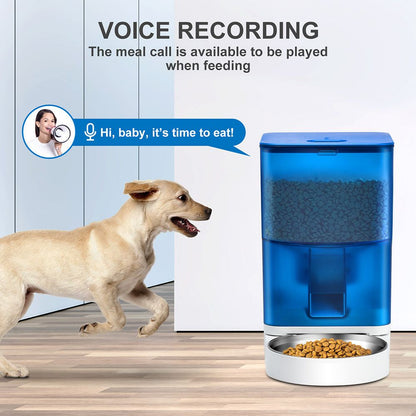 4L Automatic Pet Feeder – Grey Button Control