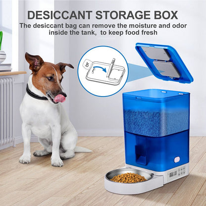 4L Automatic Pet Feeder – Grey Button Control