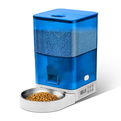 4L Automatic Pet Feeder – Grey Button Control