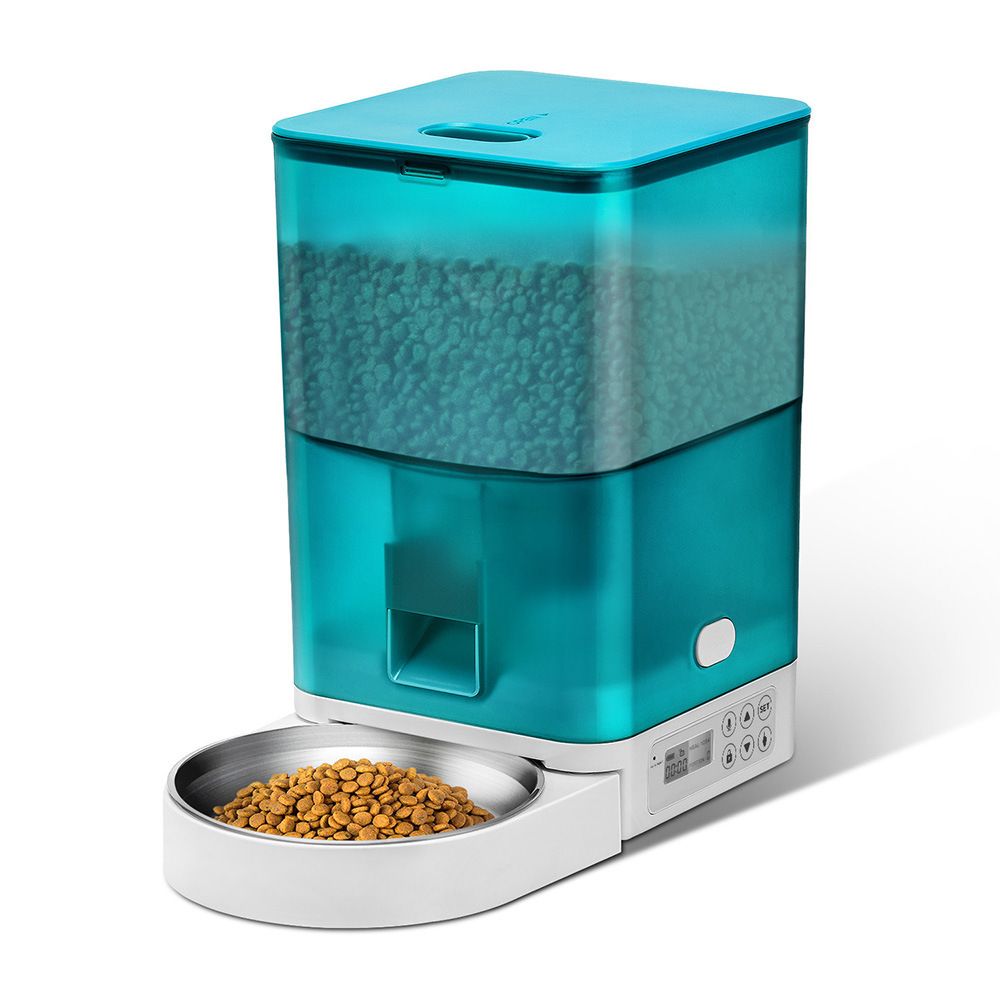 4L Automatic Pet Feeder – Grey Button Control
