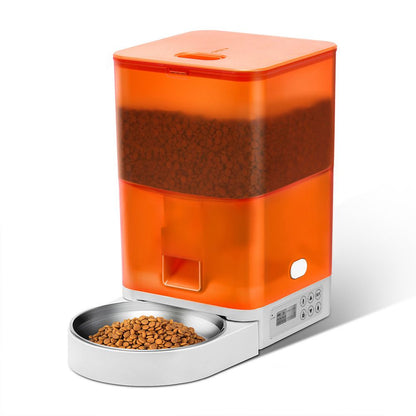 4L Automatic Pet Feeder – Grey Button Control