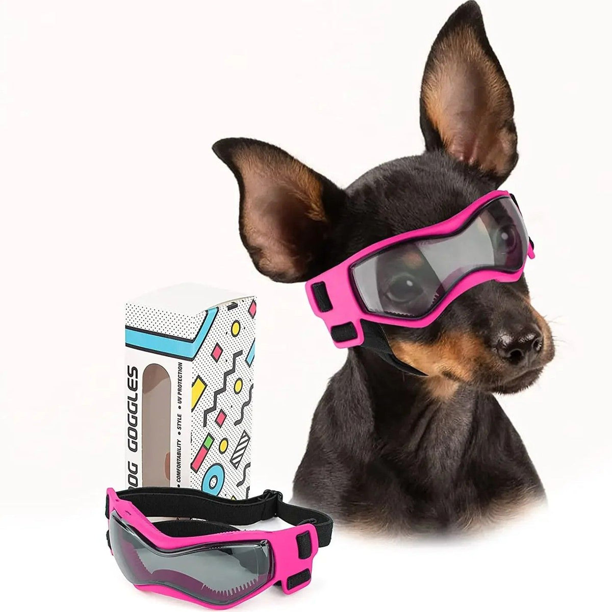 Adjustable Pet Sunglasses – Black Medium