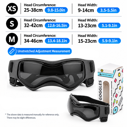 Adjustable Pet Sunglasses – Black XS