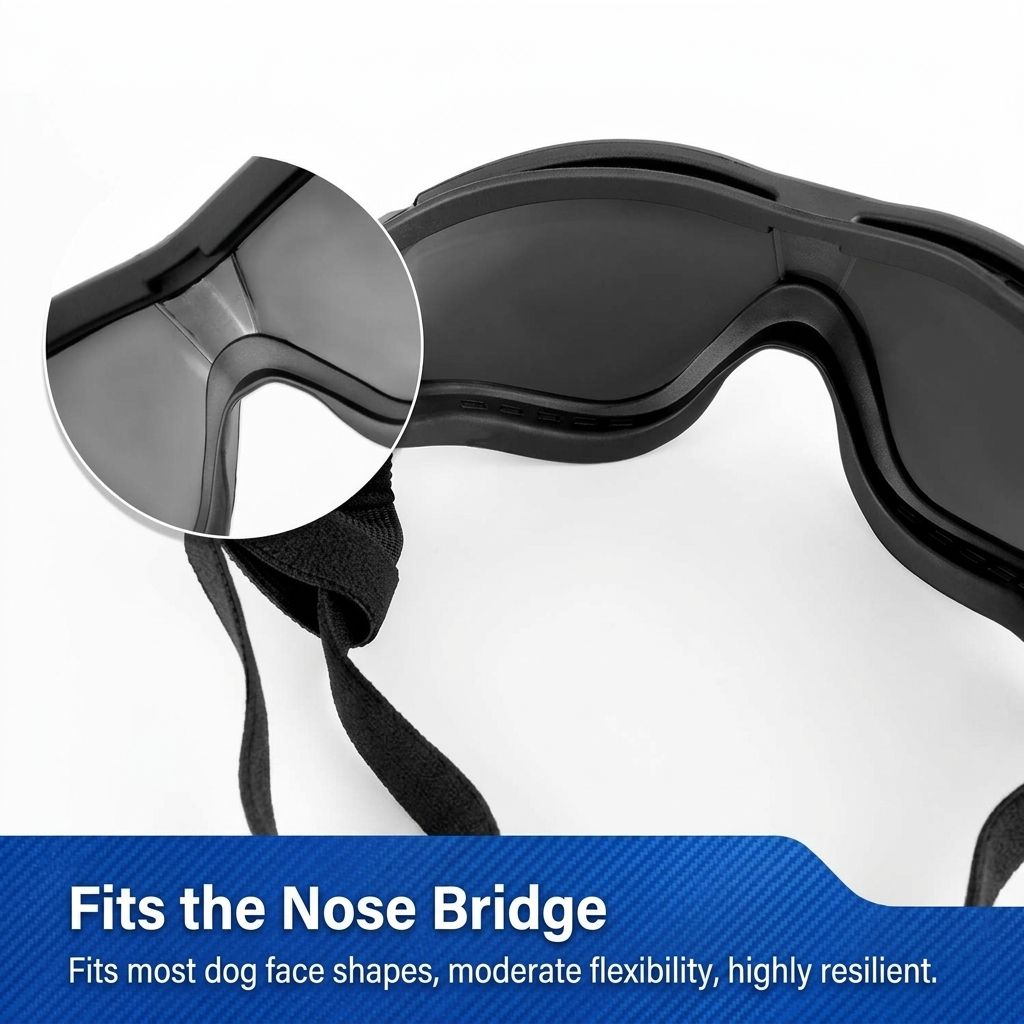 Adjustable Dog Goggles – Clear Lens Large