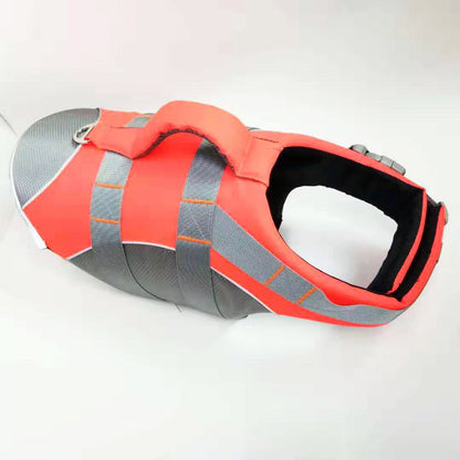 Dog Life Jacket with Grab Handle – Orange Medium