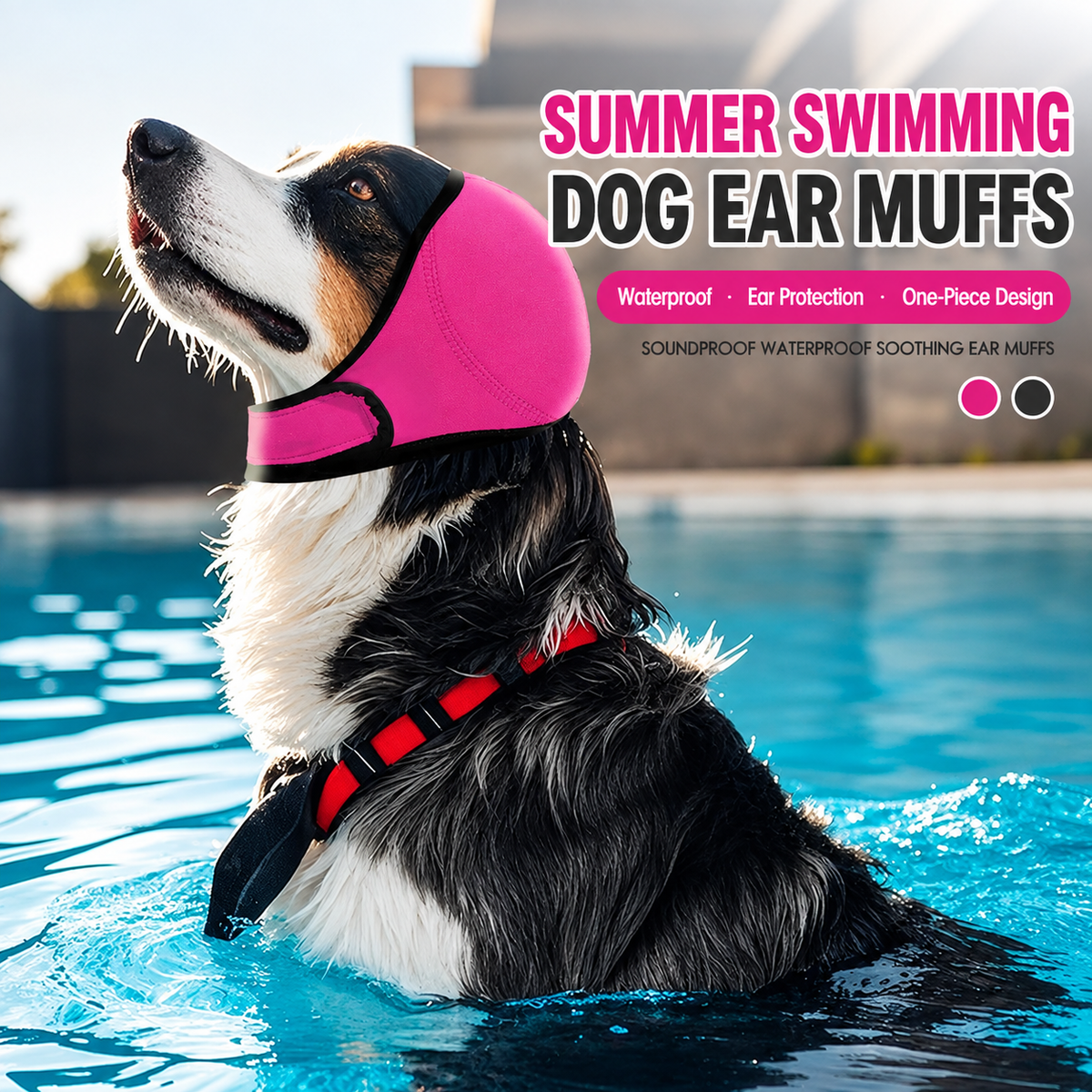 Adjustable Dog Ear Cover – Grey Medium