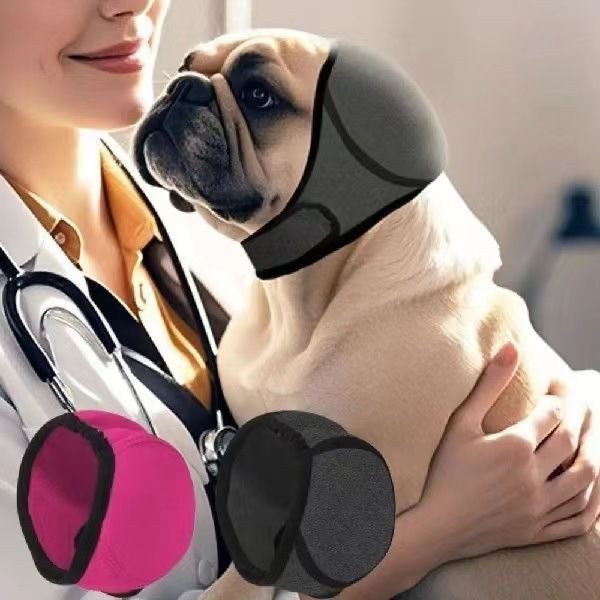 Adjustable Dog Ear Cover – Grey Small