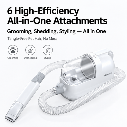 5-in-1 Pet Grooming Vacuum Kit – White