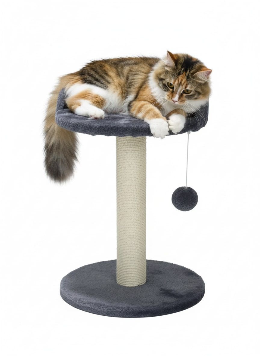 CARLA HOME Cat Tree Tower for Kittens & Small Cats – Plush Perch, Sisal Post & Hanging Ball Toy
