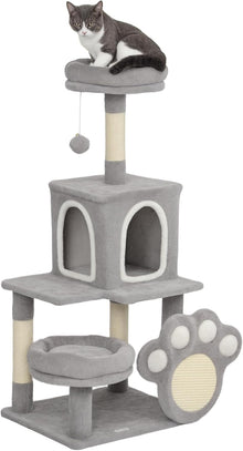 CARLA HOME Large Cat Tree Tower for Indoor Cats – Plush Perch, Condo, Sisal Posts, Hanging Ball & Paw Scratcher