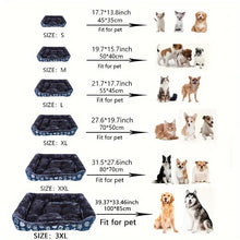 Blue Pet Dog Bed Sofa Mat – XL, Breathable & Washable