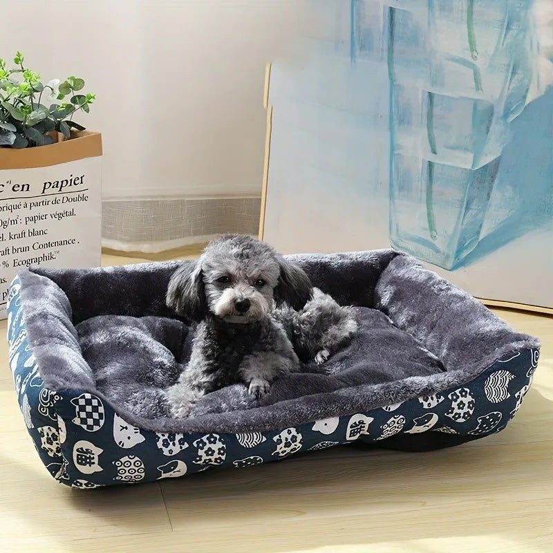 Blue Pet Dog Bed Sofa Mat – XXL, Breathable & Washable