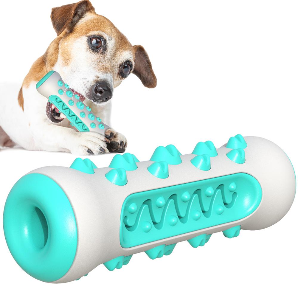 Blue Durable Dog Chew Toy – TPR & Nylon Toothbrush Design