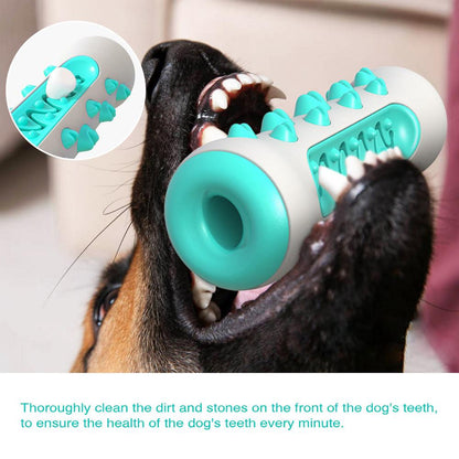 Yellow Indestructible Dog Chew Toy – Squeaky Toothbrush, TPR & Nylon