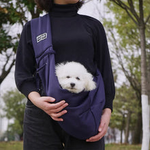 Navy Blue Pet Sling Carrier Bag – Hands-Free & Breathable