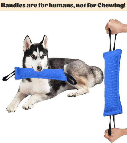 Green Durable 2-Pack Tug-of-War Dog Training Toy - Tear-Resistant, Safe & Interactive for All Breeds