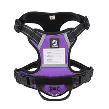 Purple Reflective No-Pull Dog Harness - Size L