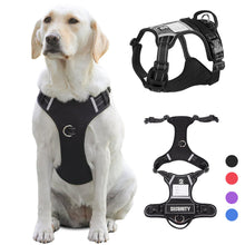 Size XL Red Reflective No-Pull Dog Harness - Adjustable & Durable for Large Breeds, Anti-Escape Design