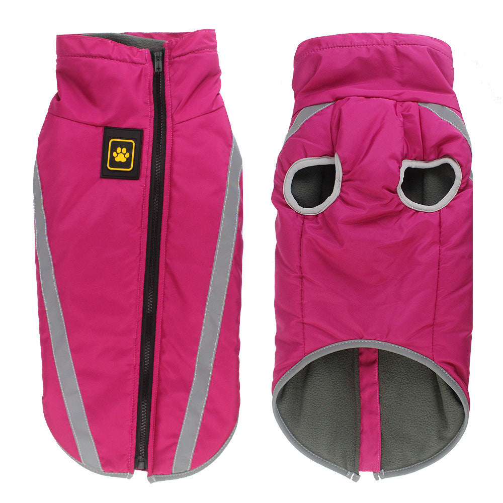 Pink Reflective Waterproof Winter Dog Jacket – Size 2XL