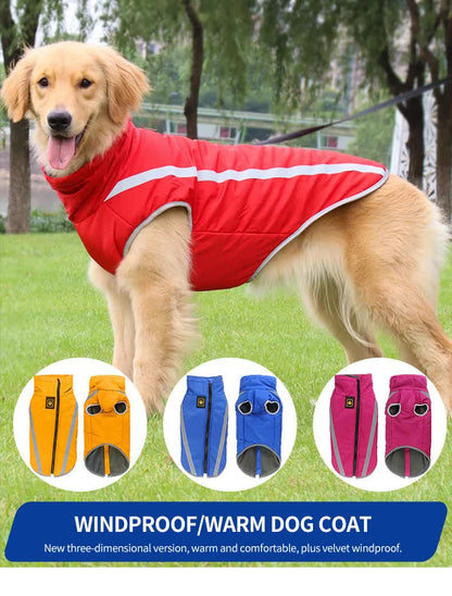 Pink Reflective Waterproof Winter Dog Jacket – Size 2XL