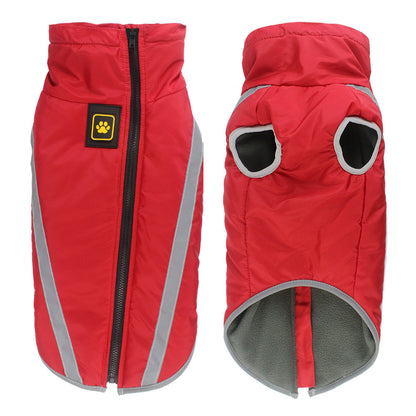 Red Reflective Waterproof Winter Dog Jacket – Size 4XL