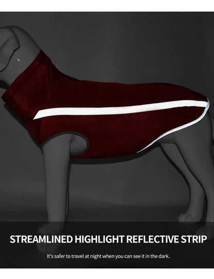 Red Reflective Waterproof Winter Dog Jacket – Size 4XL