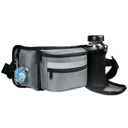 Dog Training Belt Bag with Water Bottle Holder – Grey
