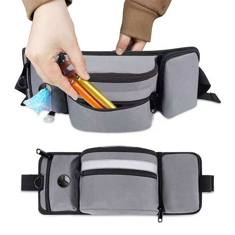 Dog Training Belt Bag with Water Bottle Holder – Grey
