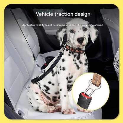 Black Shock Absorbing Dog Leash – 135cm with Reflective Stitching