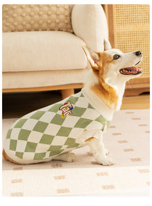Classic Argyle Dog Sweater - Size M